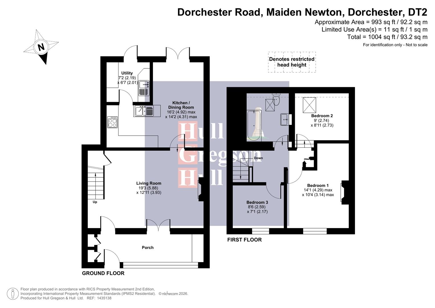 Floorplan for Dorchester Road, Maiden Newton, Dorchester