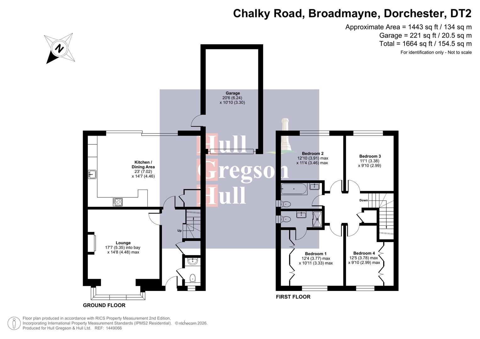 Floorplan for Chalky Road, Broadmayne, Dorchester
