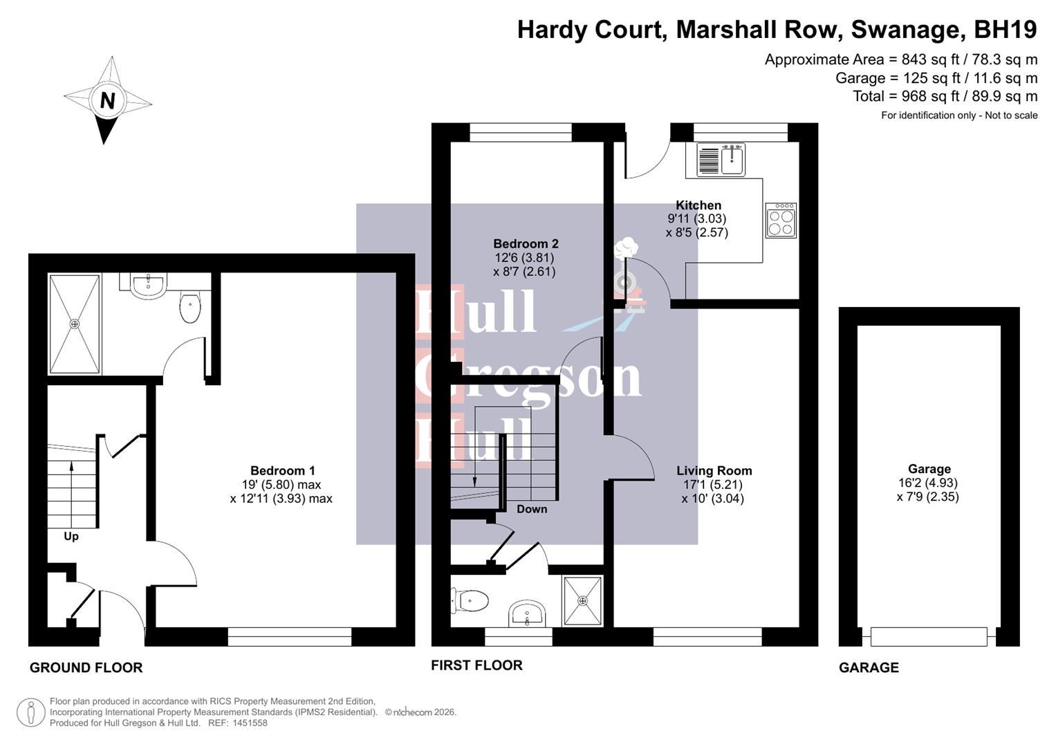 Floorplan for Marshall Row, Swanage