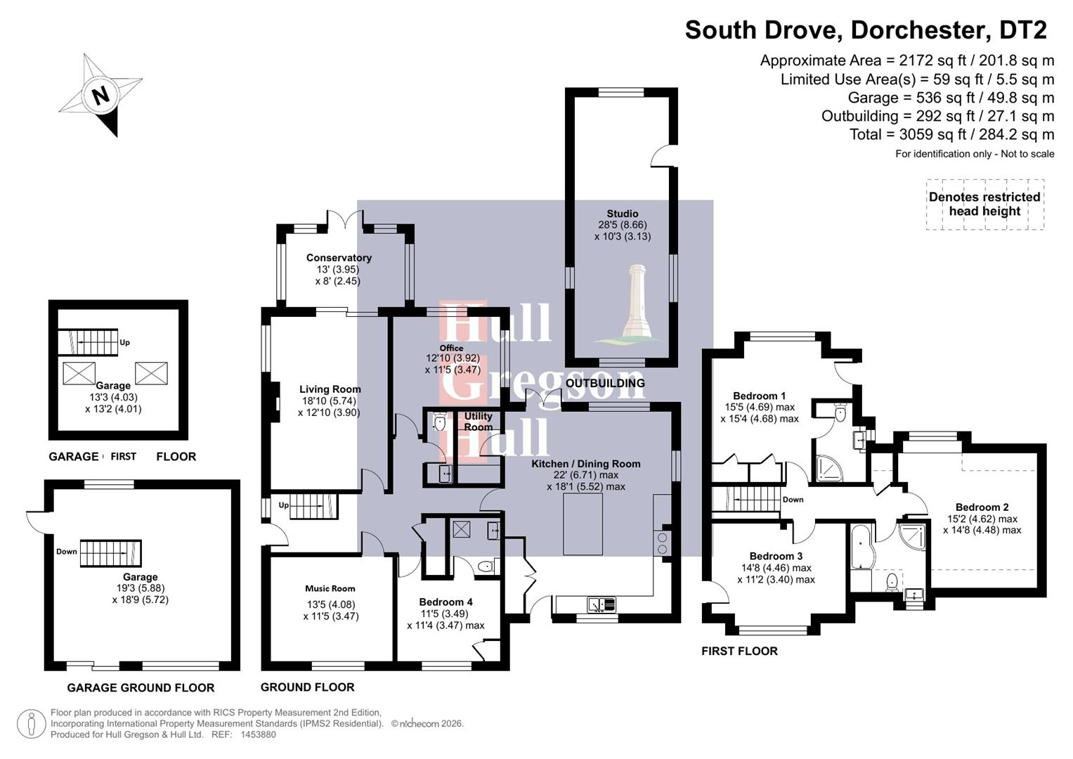 Floorplan for South Drove, Broadmayne, Dorchester