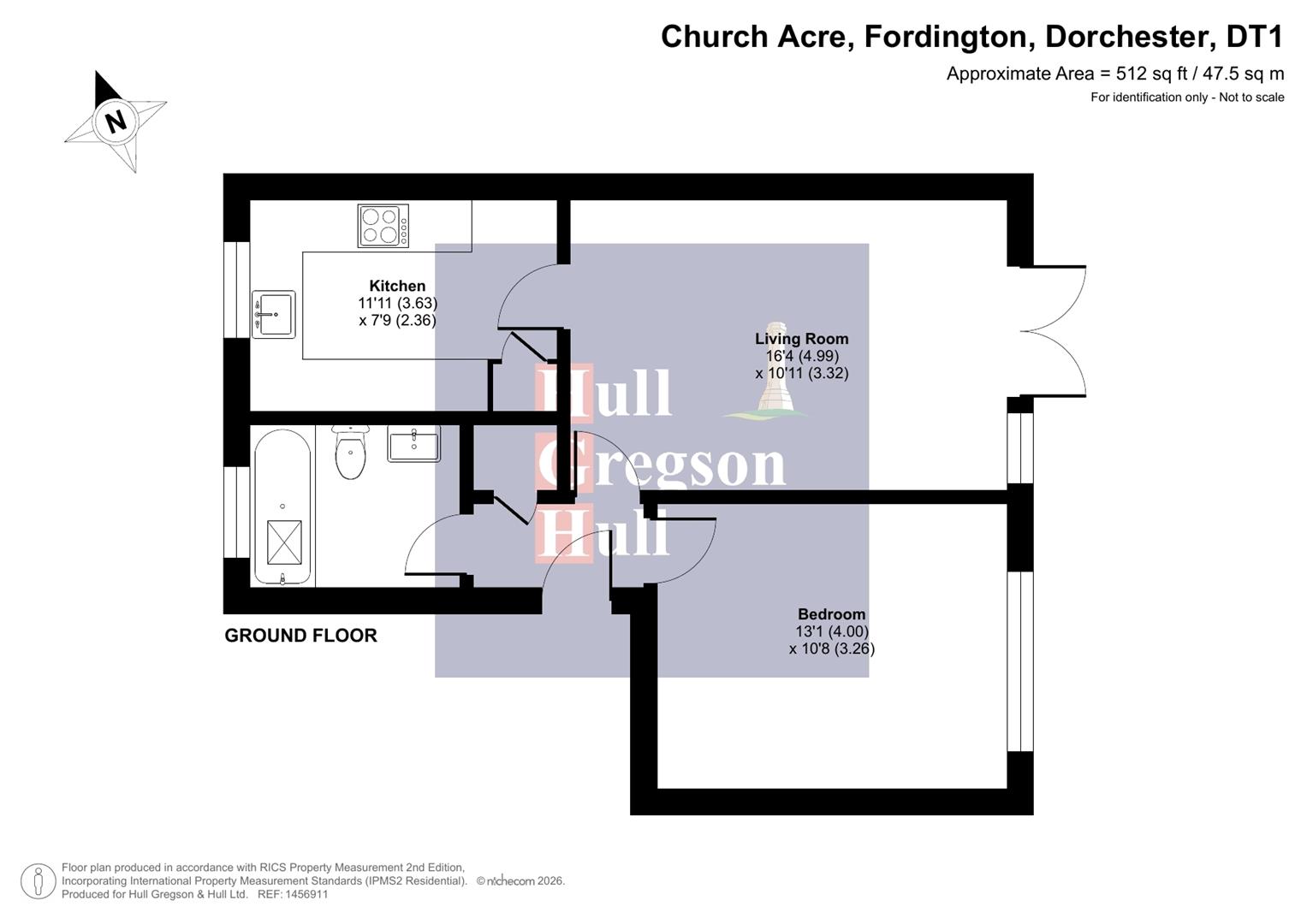 Floorplan for Church Acre, Fordington, Dorchester