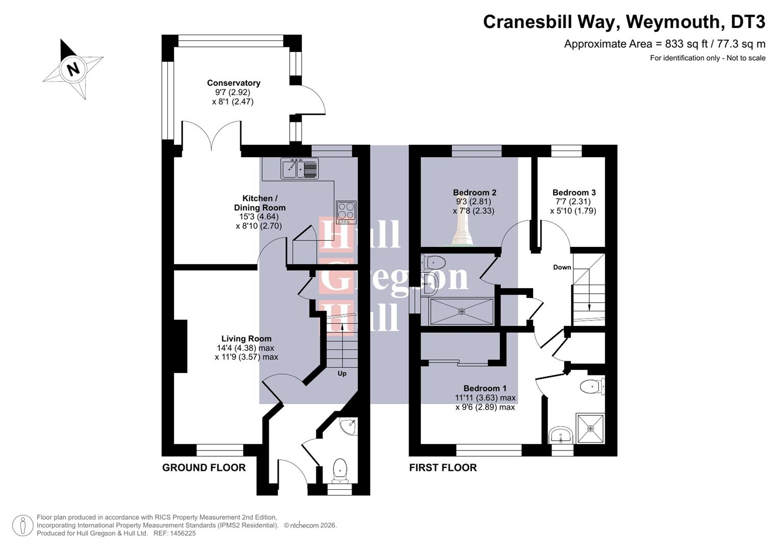 Floorplan for Cranesbill Way, Weymouth