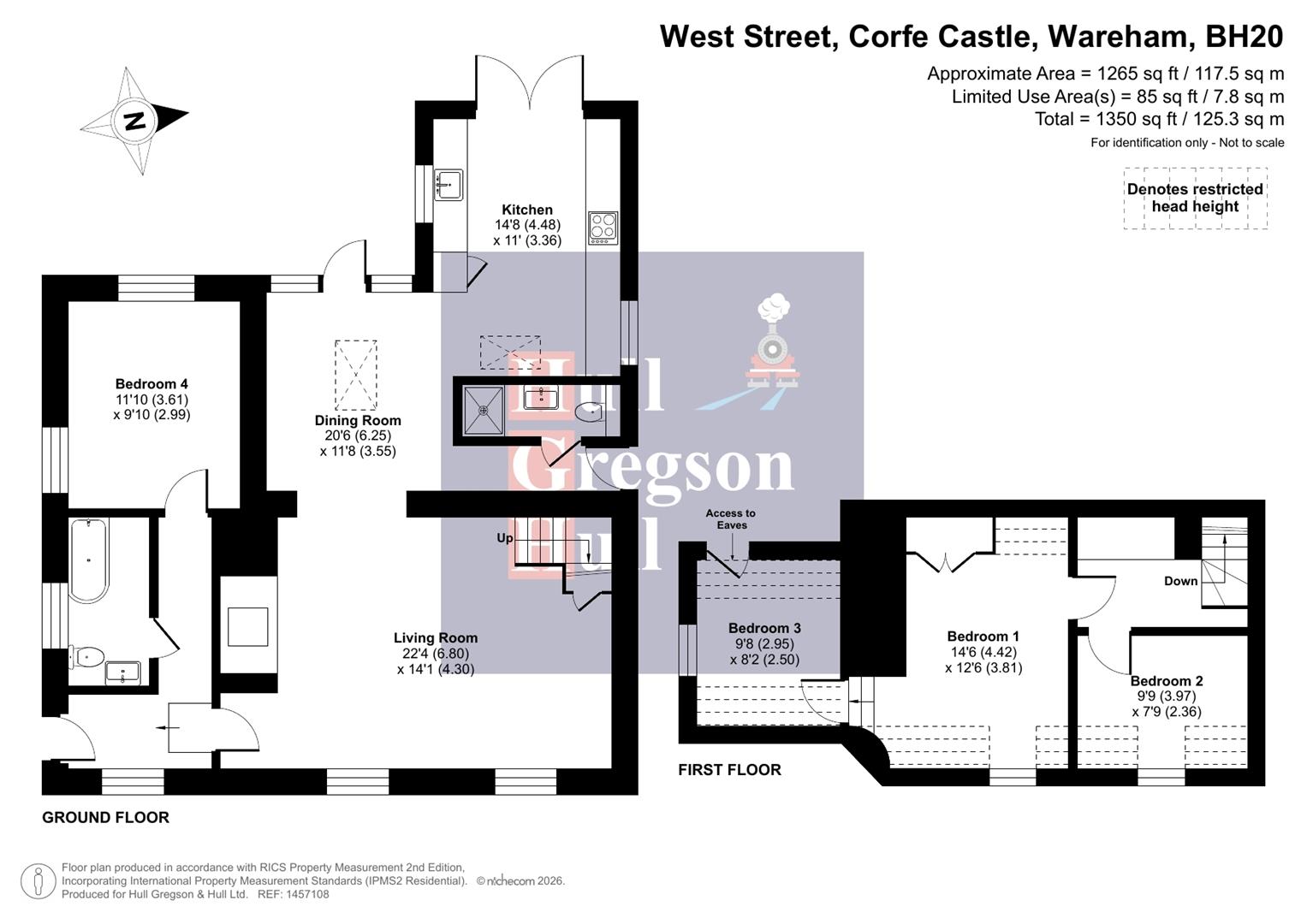 Floorplan for West Street, Corfe Castle, Wareham