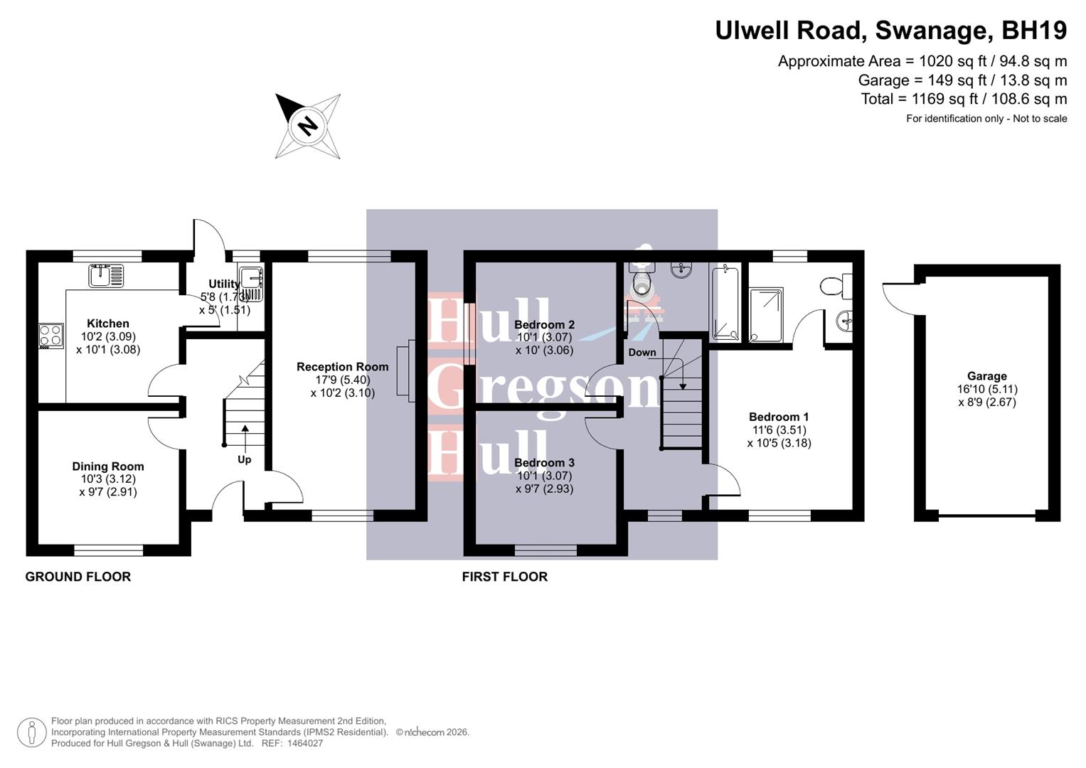 Floorplan for Ulwell Road, Swanage