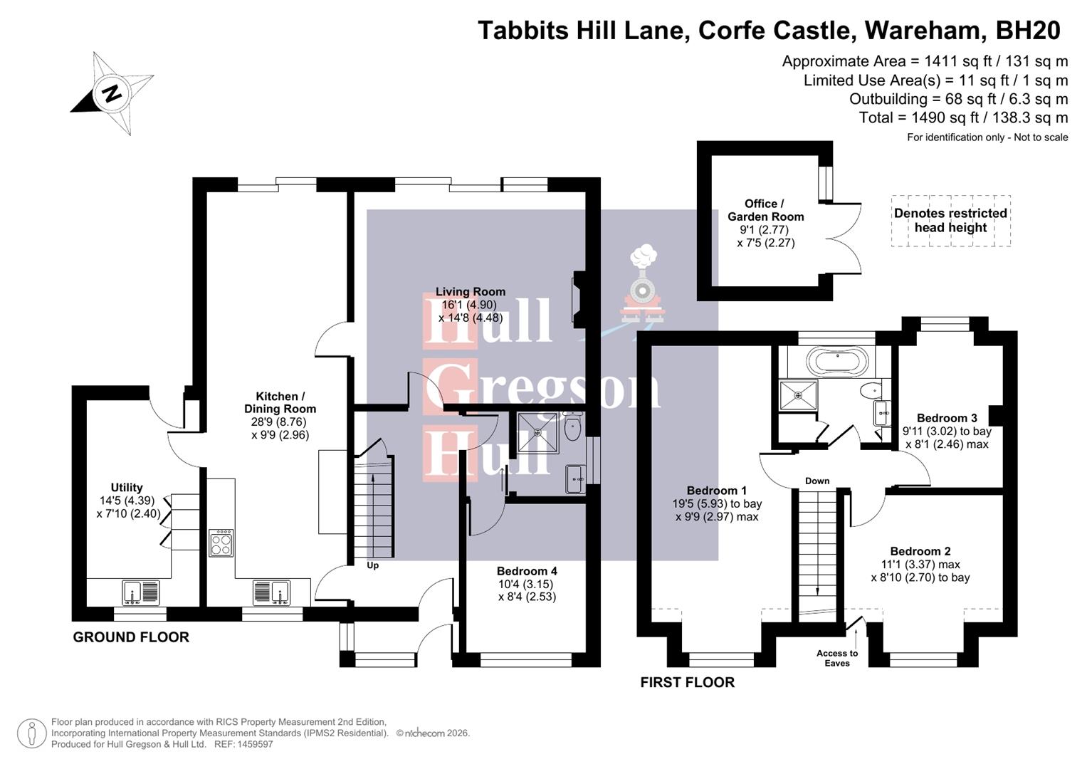 Floorplan for Tabbits Hill Lane, Harmans Cross