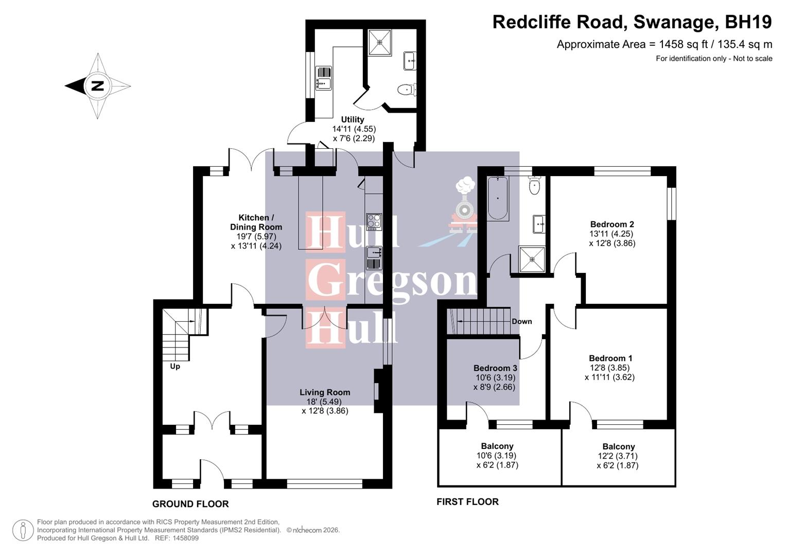 Floorplan for Redcliffe Road, Swanage