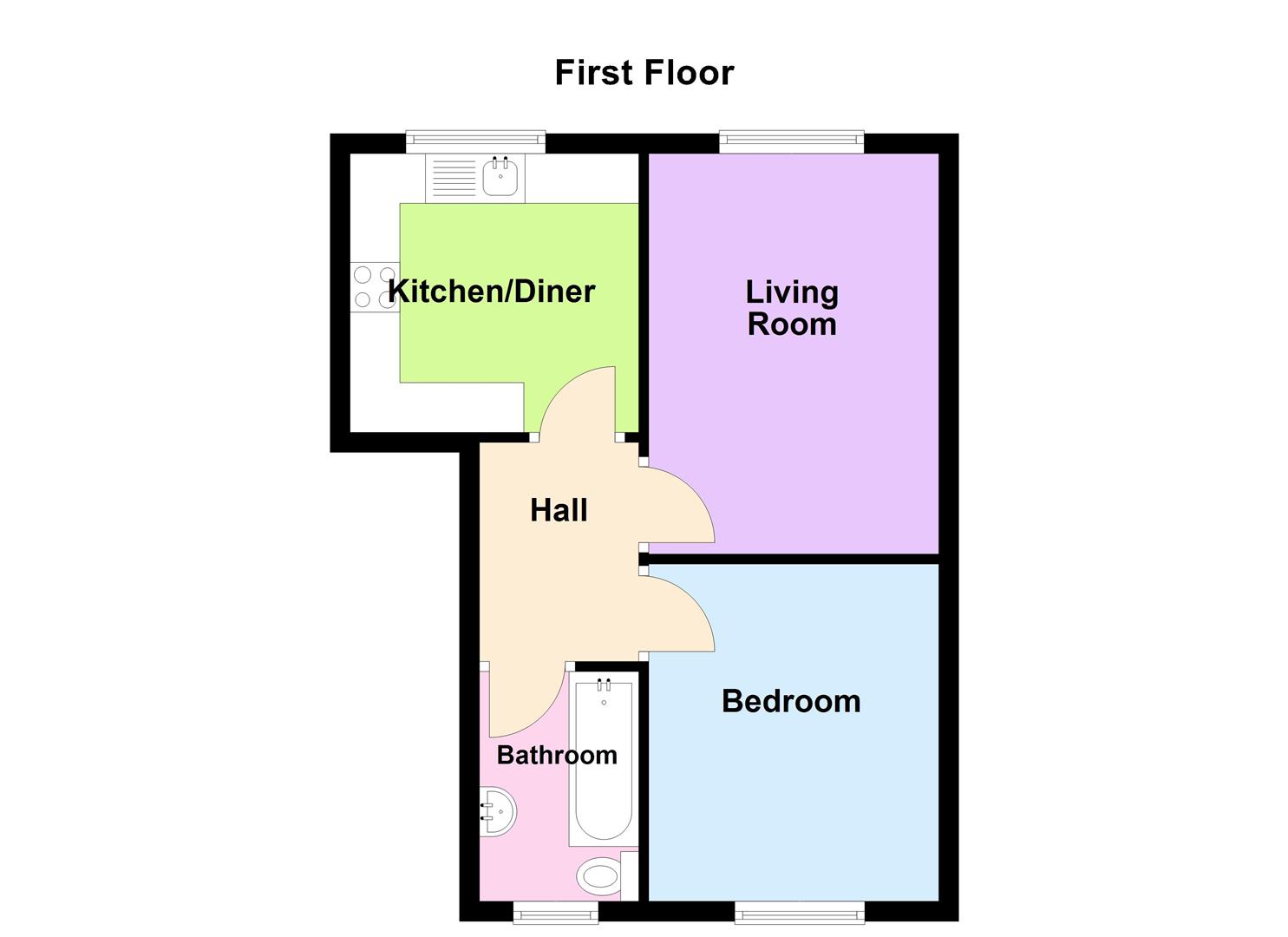 Floorplan for East Street, Chickerell, Weymouth