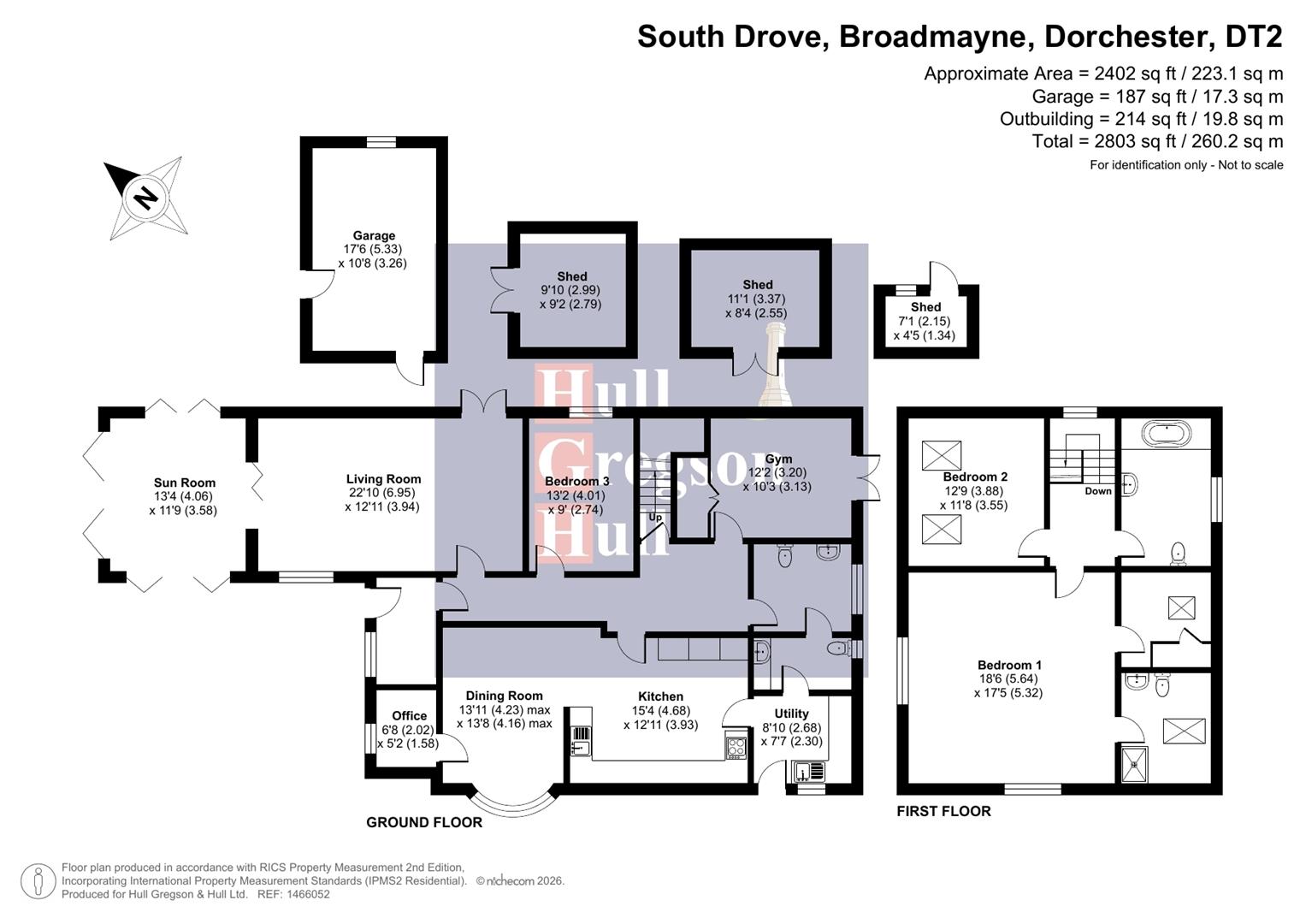 Floorplan for South Drove, Broadmayne, Dorchester