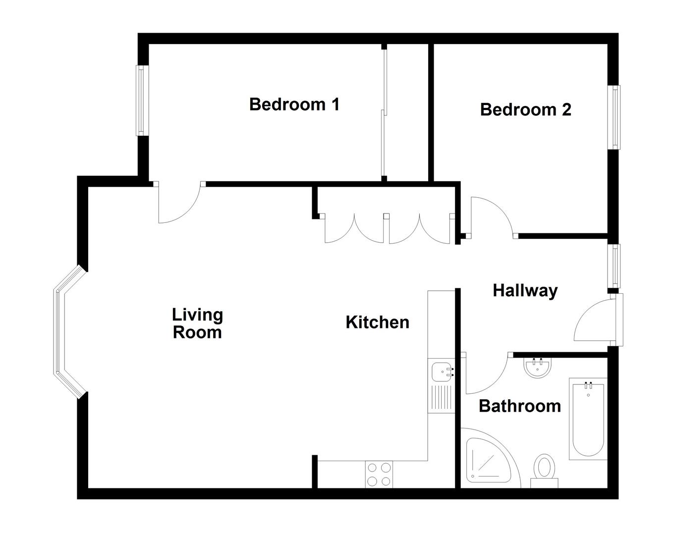 Floorplan for Court Road, Swanage