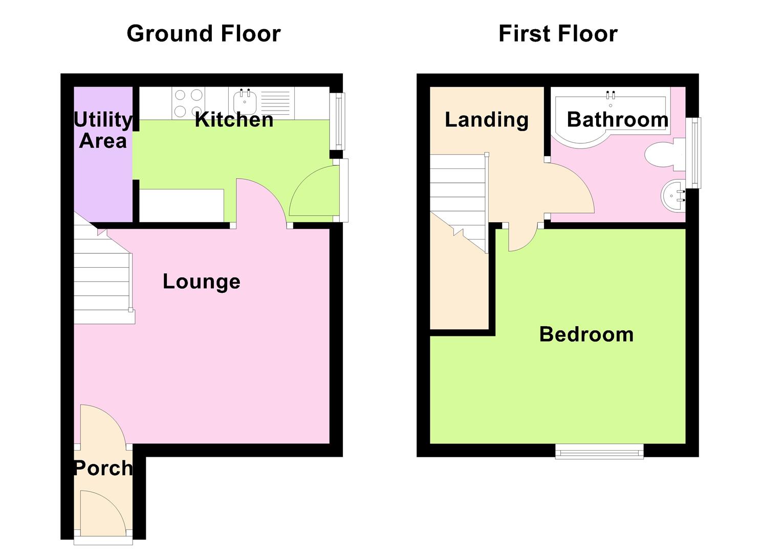 Floorplan for Kingfisher Close, Weymouth