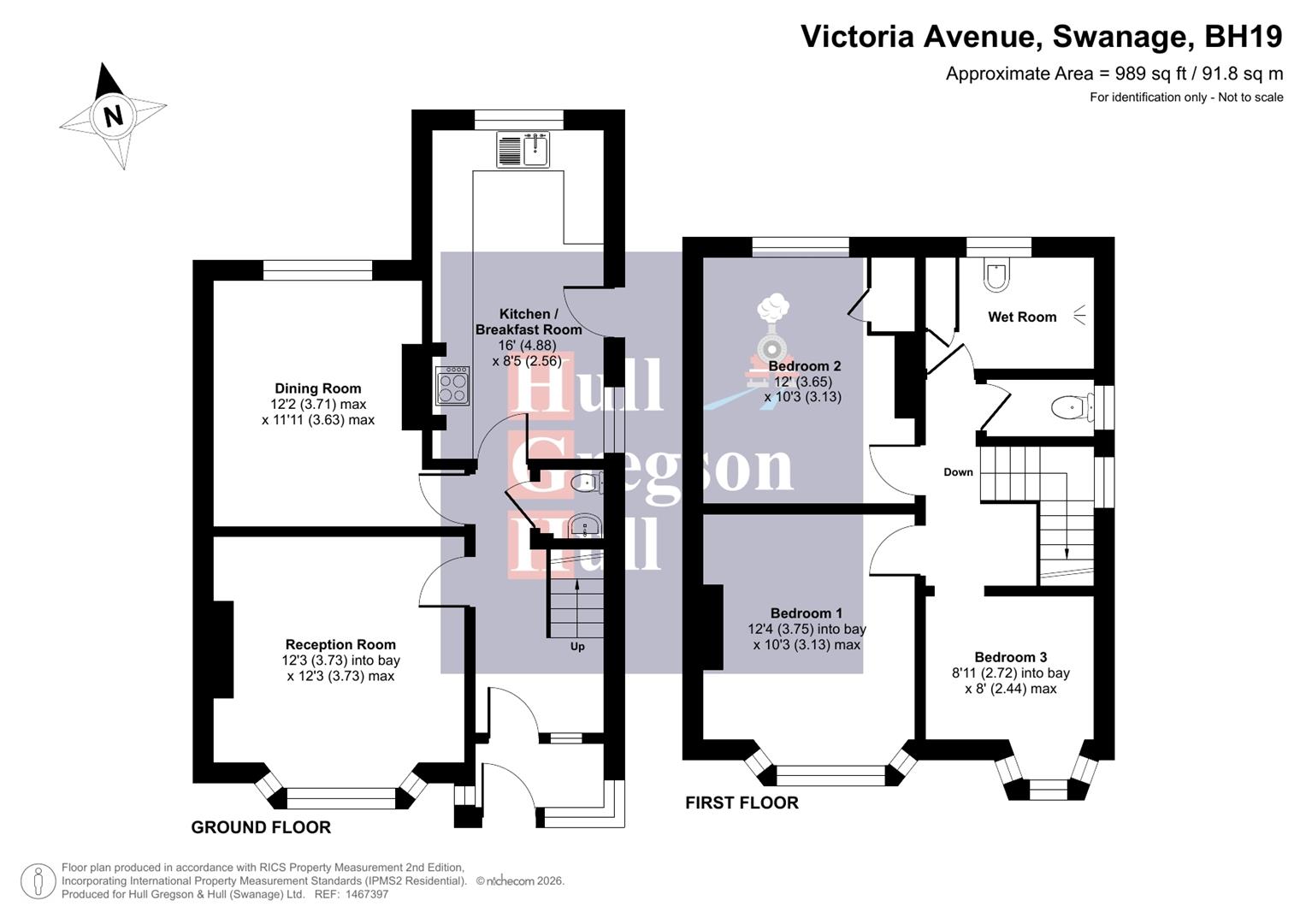 Floorplan for Victoria Avenue, Swanage