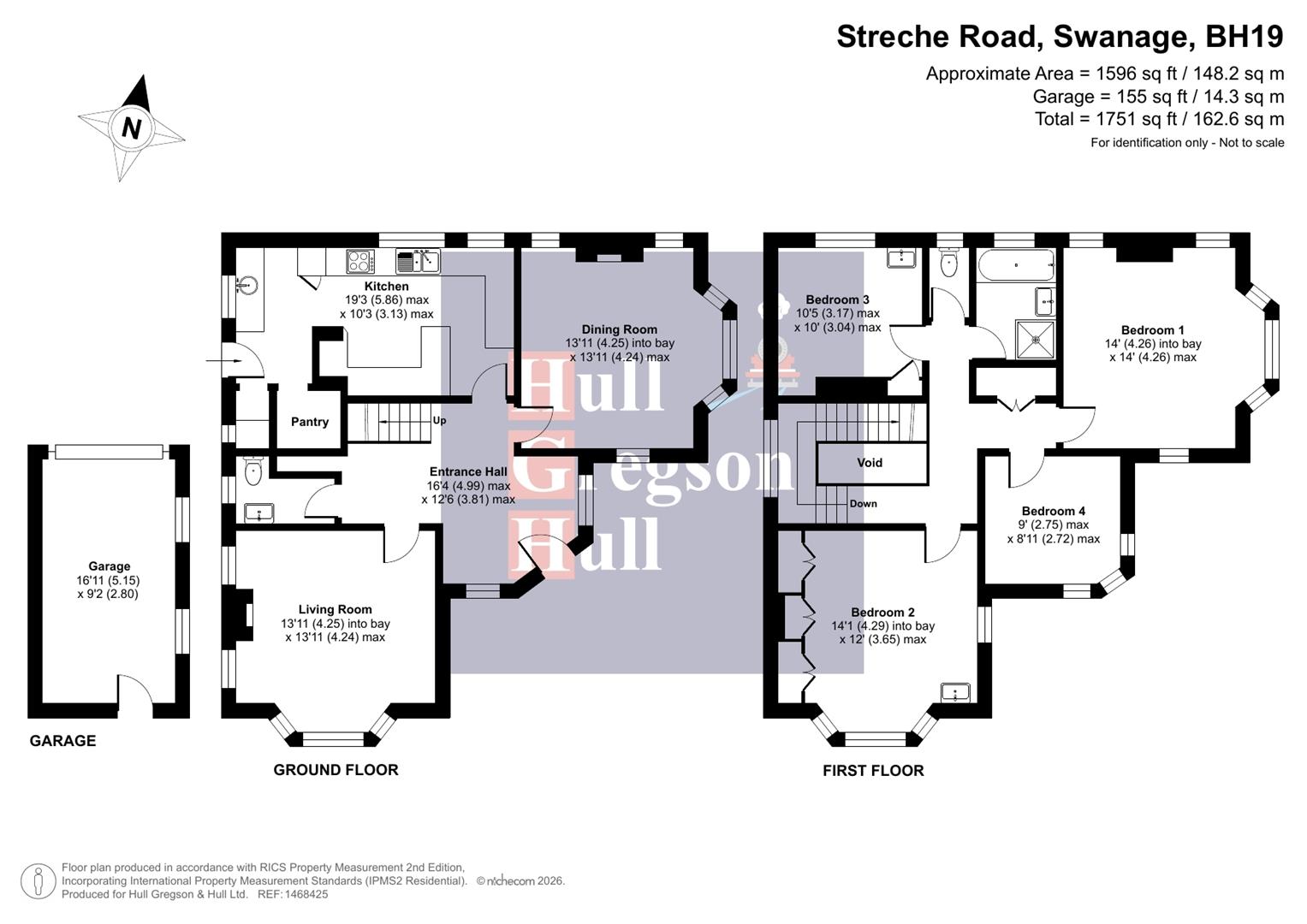 Floorplan for Streche Road, Swanage