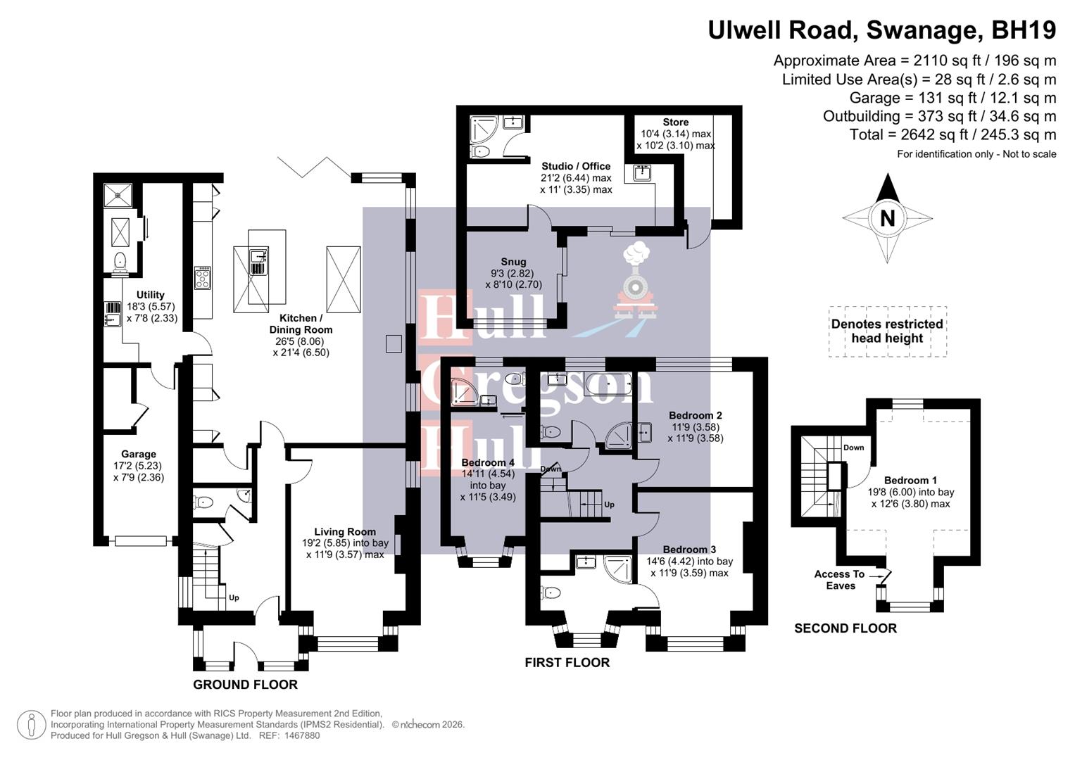 Floorplan for Ulwell Road, Swanage