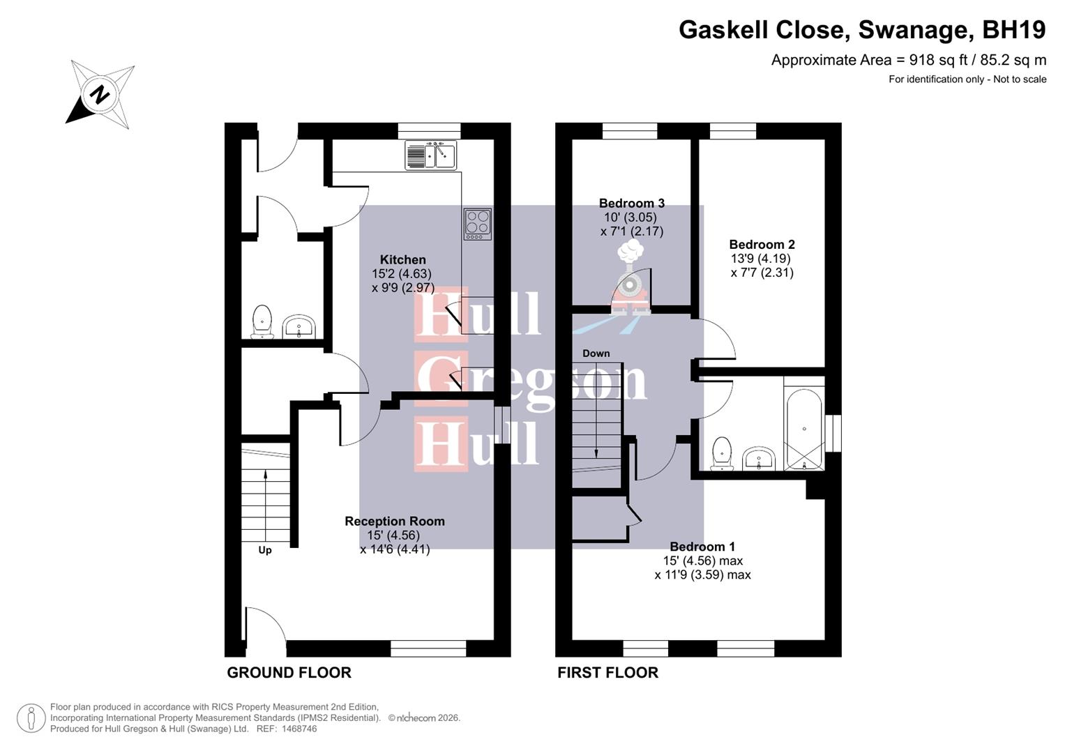 Floorplan for Gaskell Close, Swanage