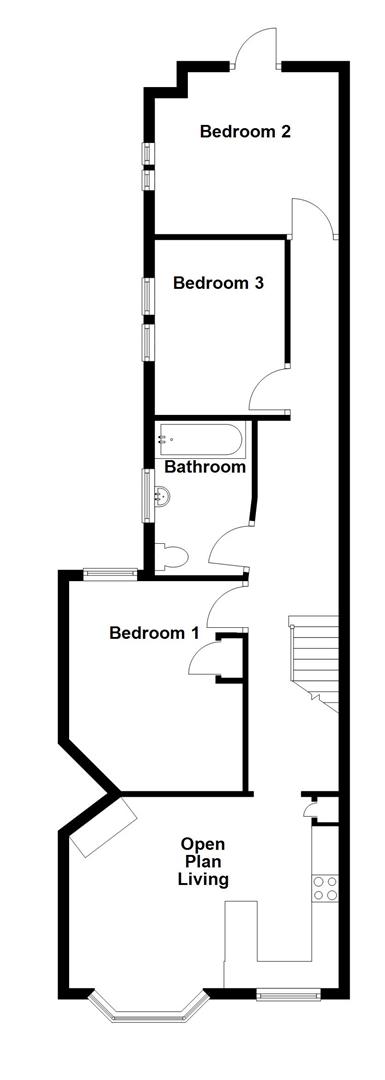 Floorplan for Institute Road, Swanage