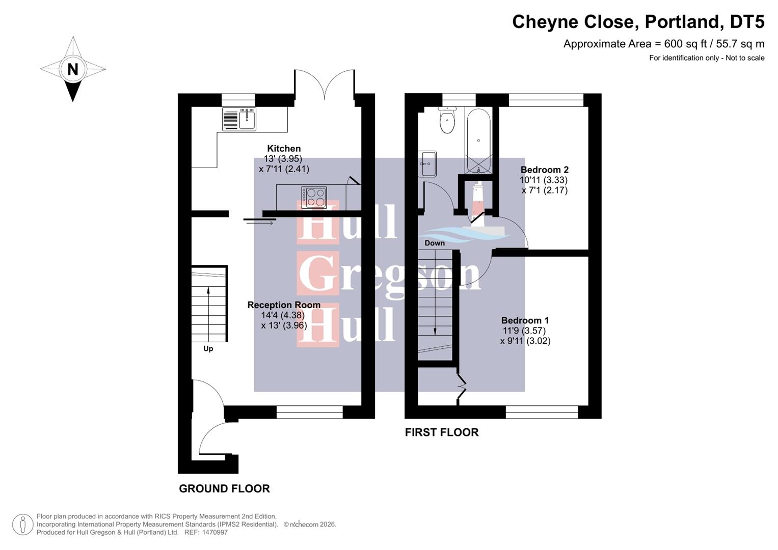 Floorplan for Cheyne Close, Portland