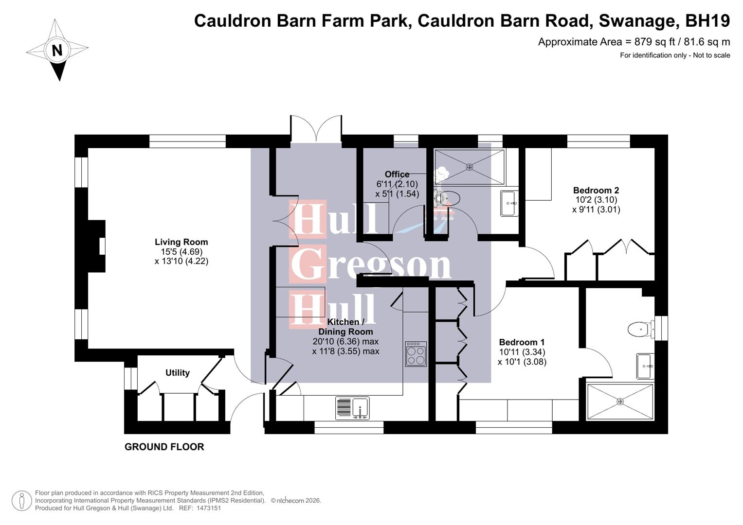 Floorplan for Cauldron Barn Road, Swanage