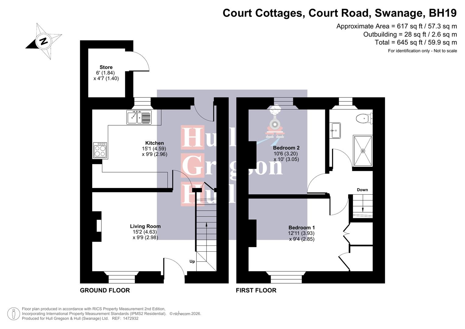 Floorplan for Court Road, Swanage