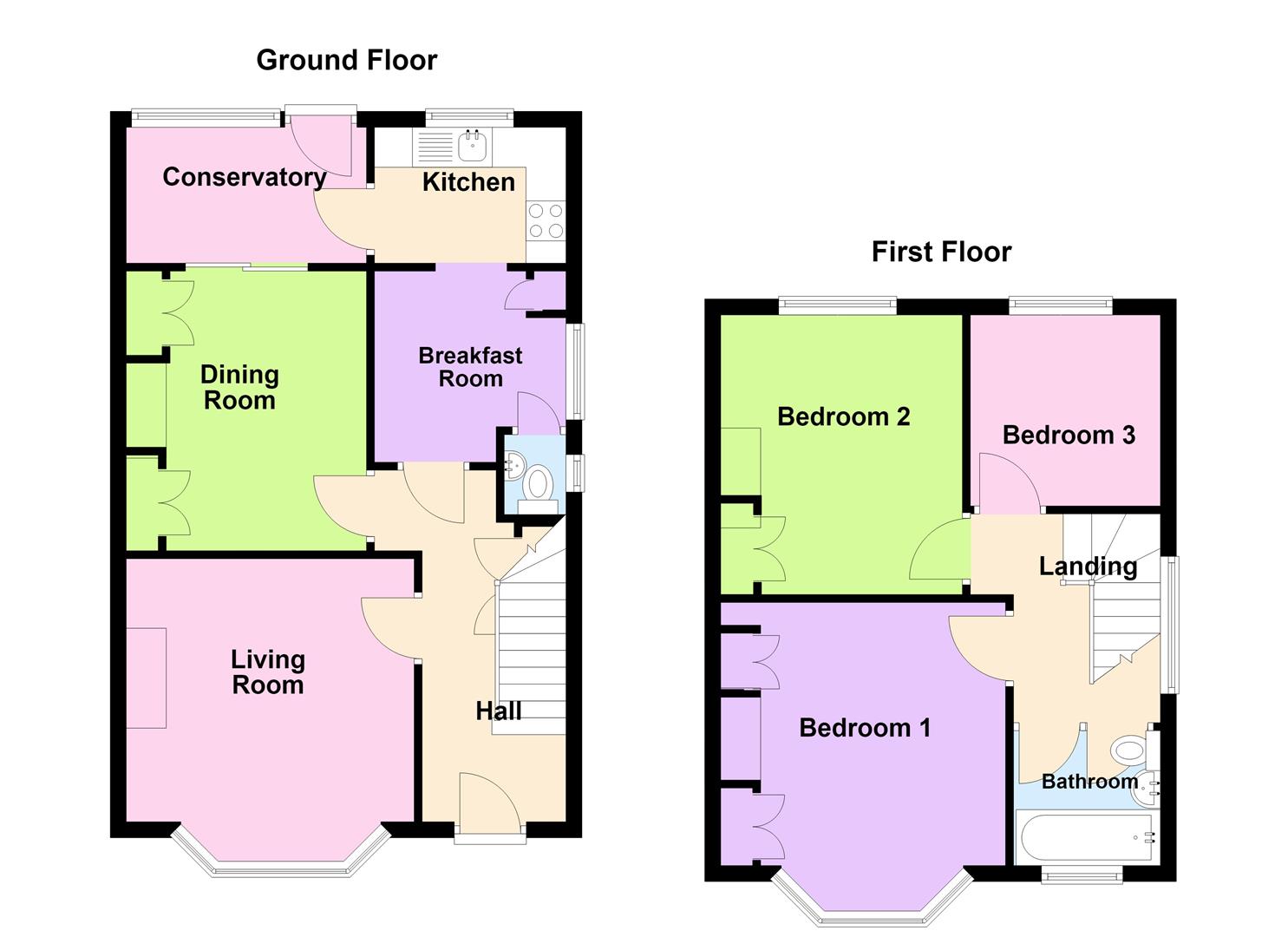 Floorplan for Marlborough Avenue, Weymouth