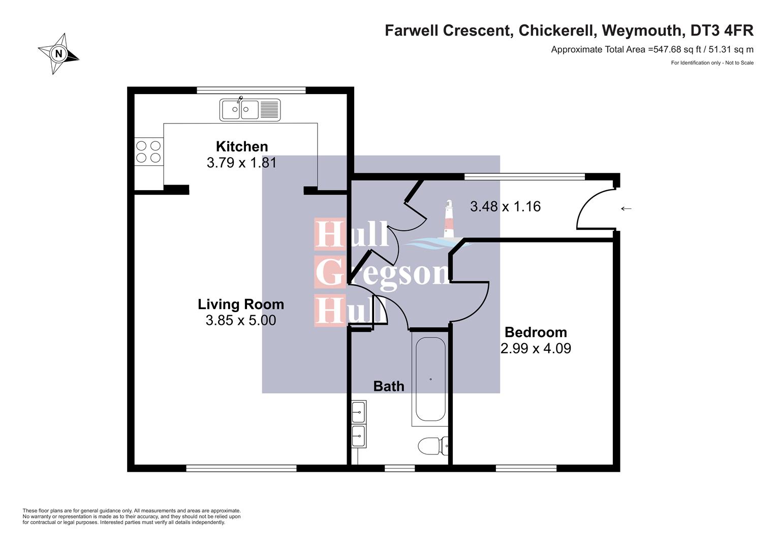 Floorplan for Farwell Crescent, Chickerell, Weymouth