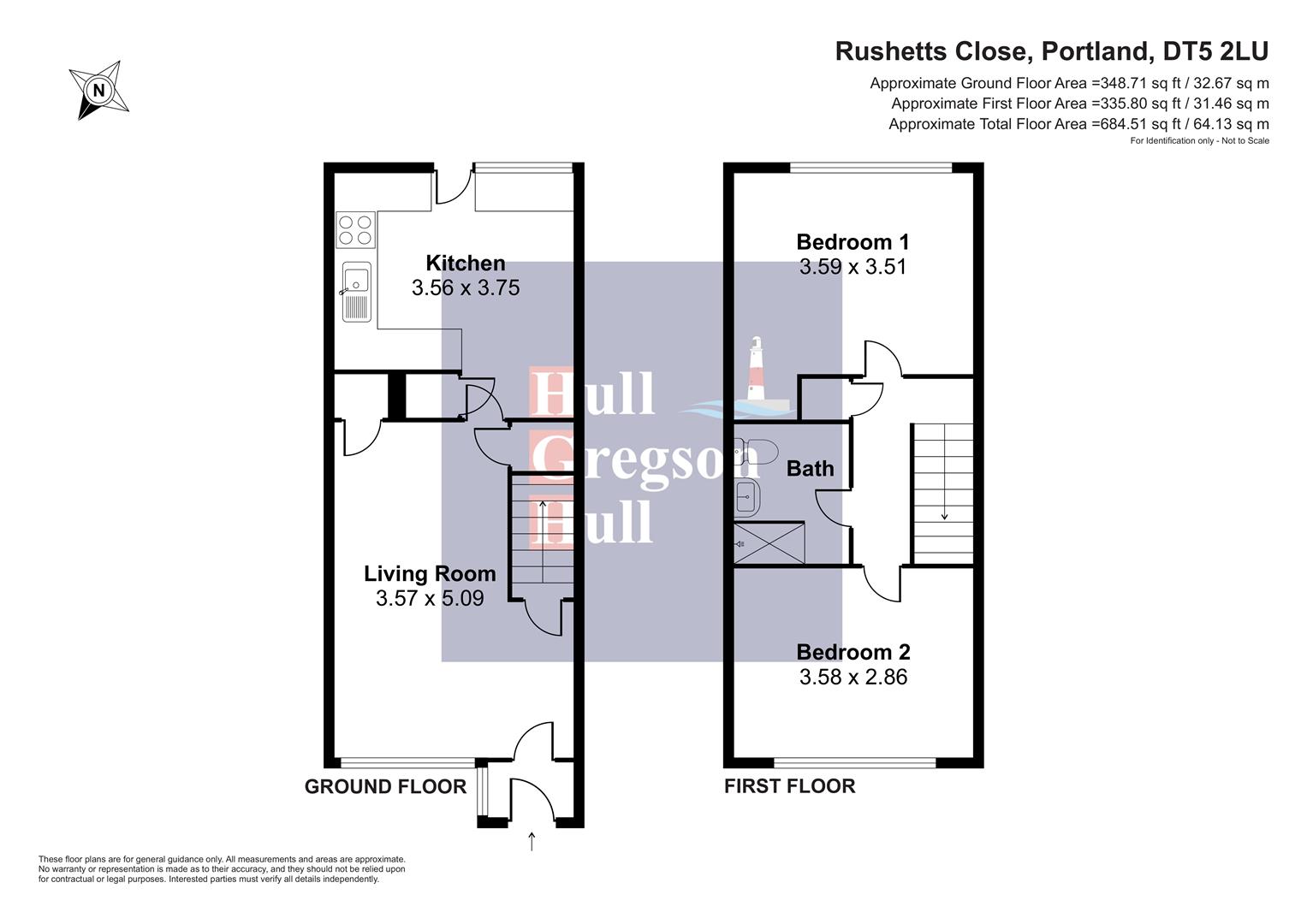 Floorplan for Rushetts Close, Portland