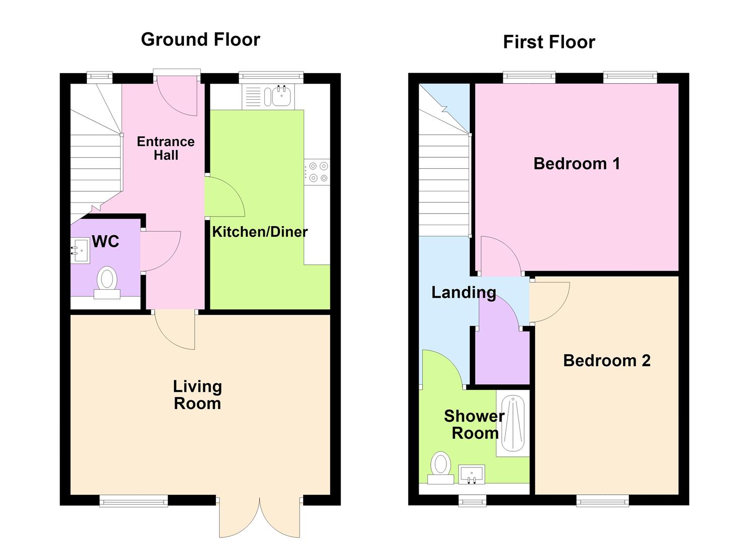 Floorplan for Red Crane Walk, Portland