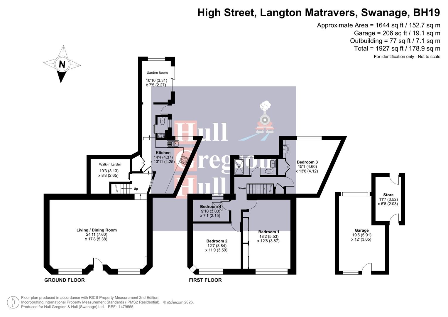 Floorplan for High Street, Langton Matravers, Swanage