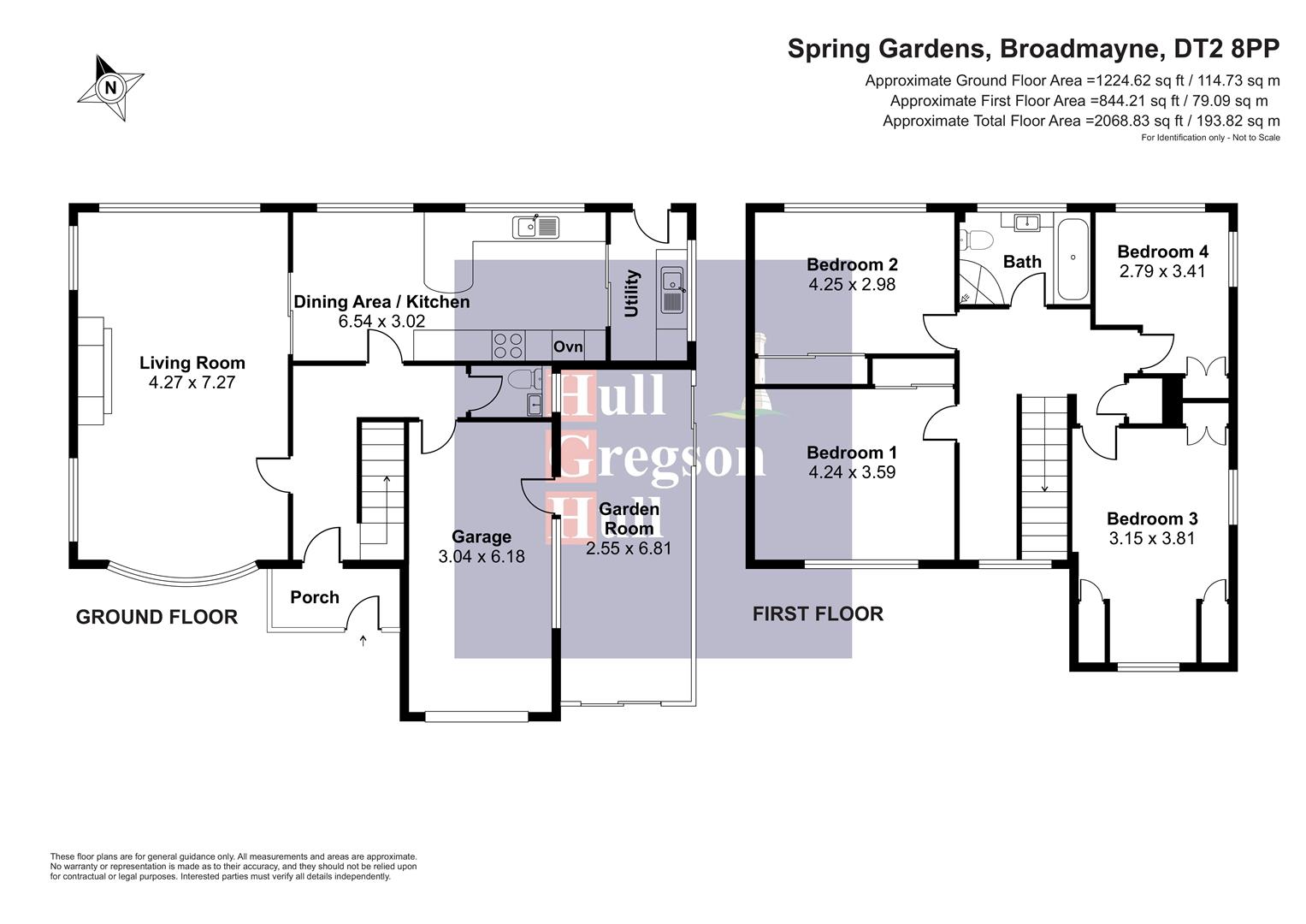 Floorplan for Spring Gardens, Broadmayne, Dorchester