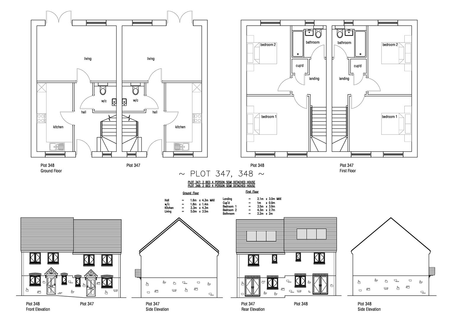 Floorplan for Plot 347 Curtis Fields, 62 Grove Avenue, Weymouth DT4 0TS