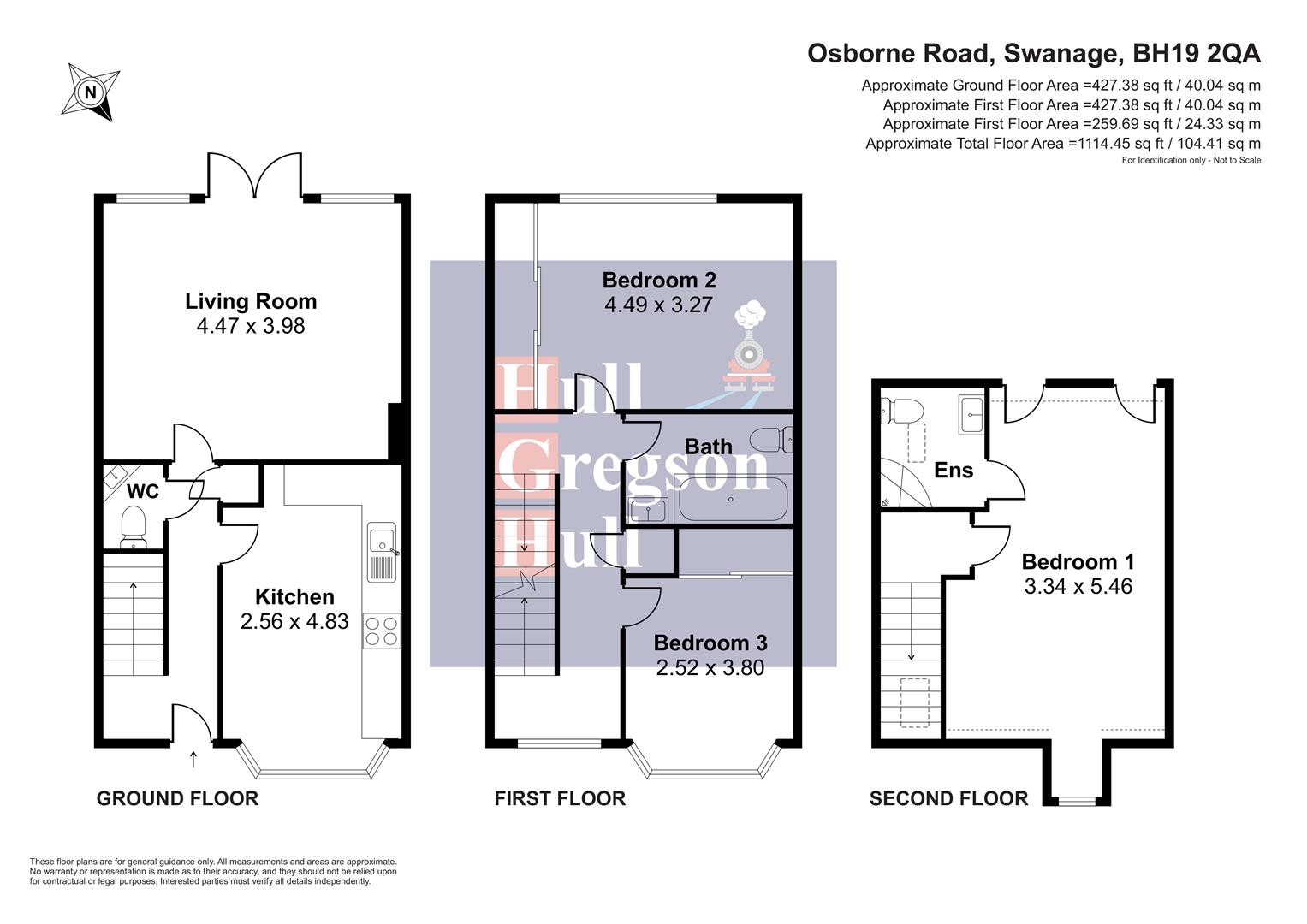 Floorplan for Osborne Road, Swanage