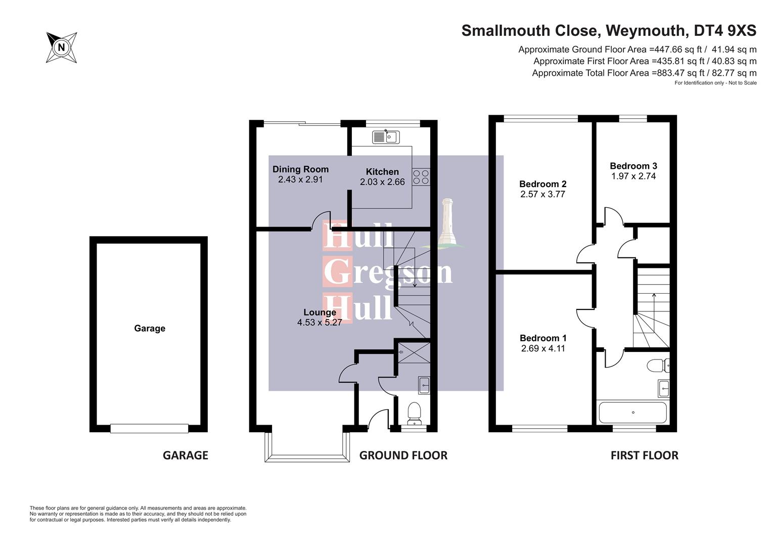 Floorplan for Smallmouth Close, Wyke Regis, Weymouth
