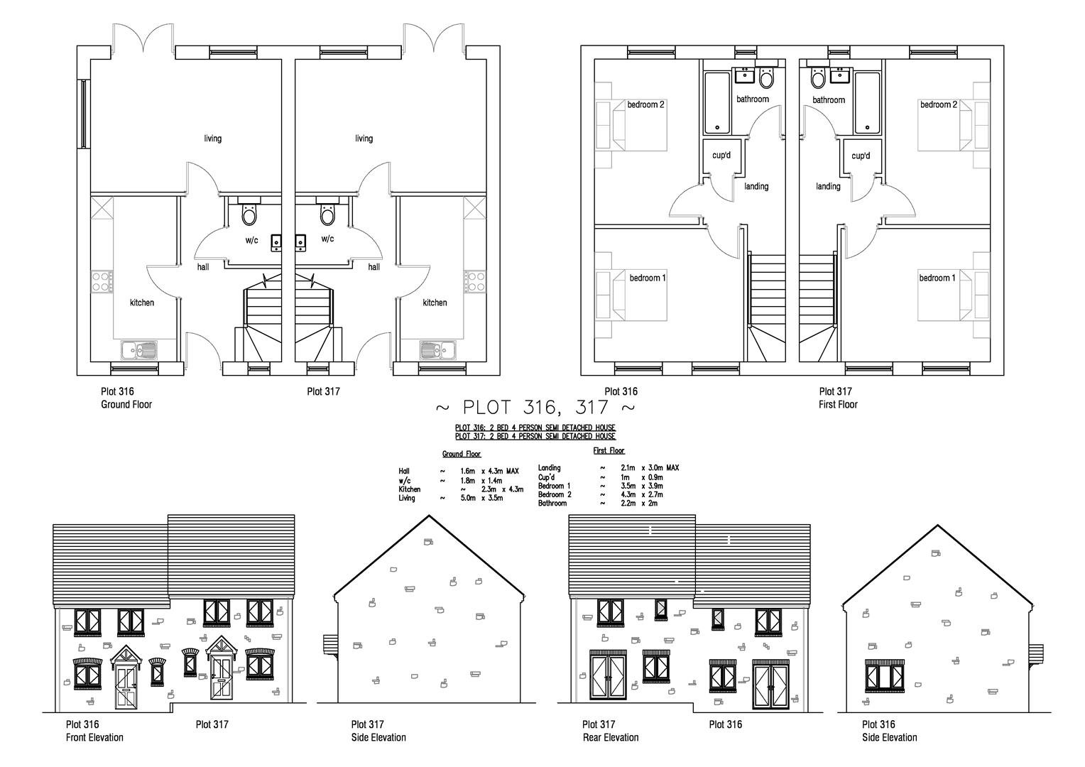 Floorplan for Plot 316 Curtis Fields, 95 Grove Avenue, Weymouth DT4 0TS