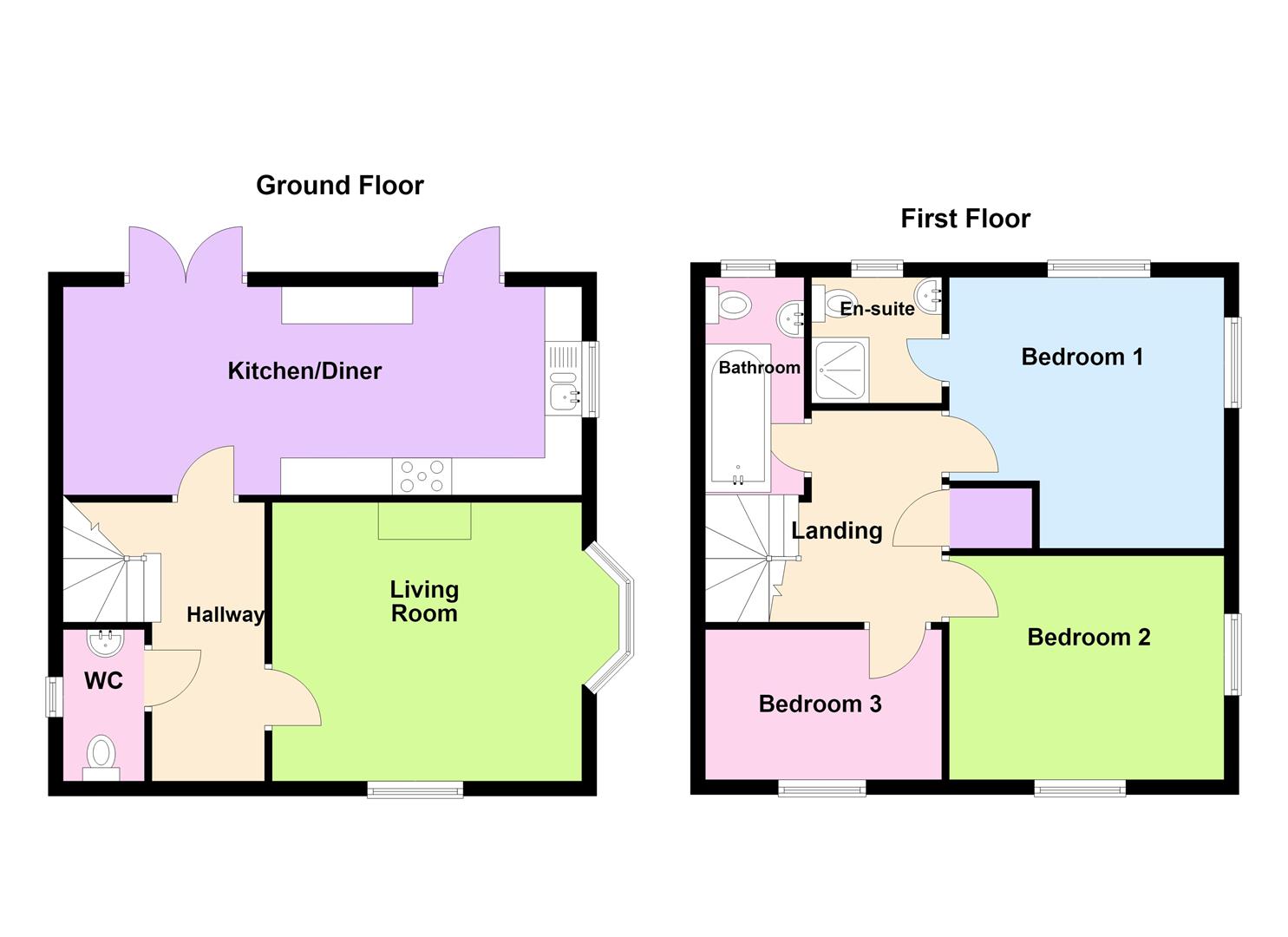 Floorplan for Courage Way, Chickerell, Weymouth