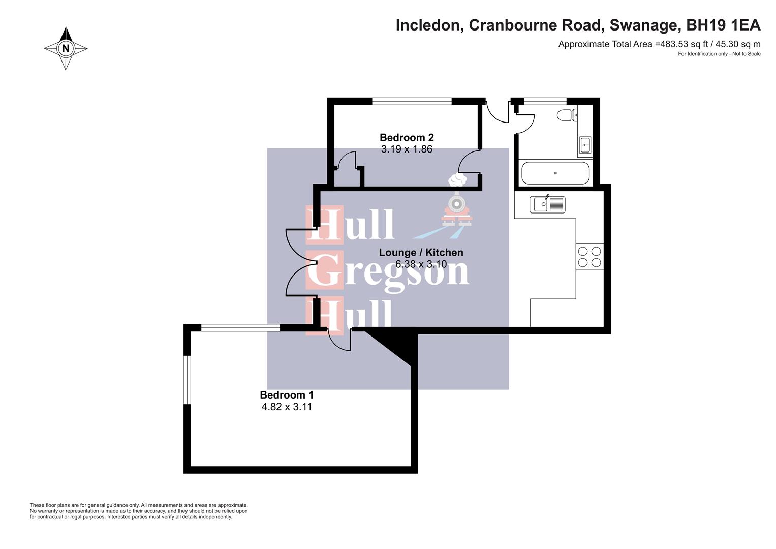 Floorplan for Incledon, Cranborne Road, Swanage