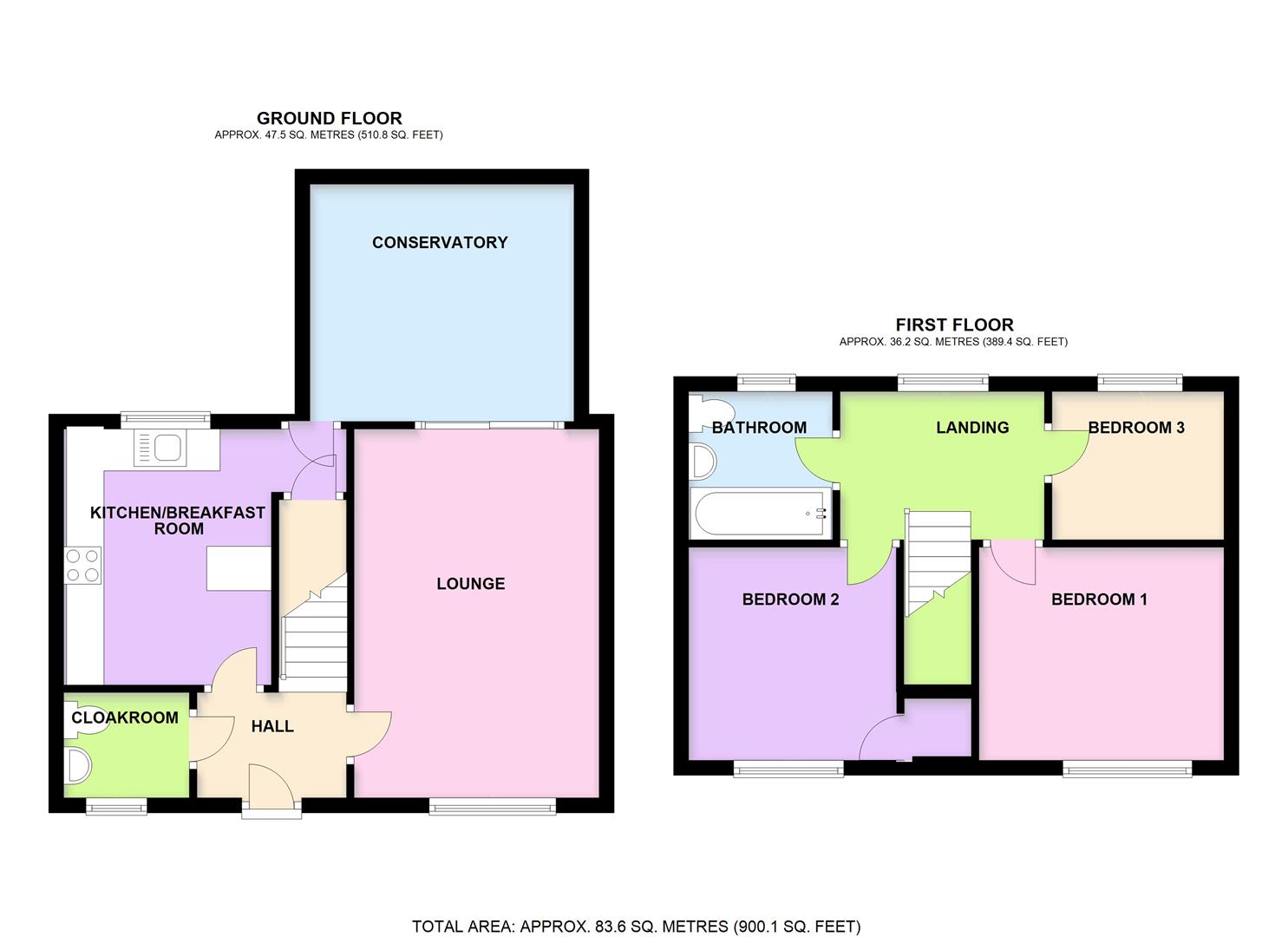 Floorplan for Sandholes Close, Portland