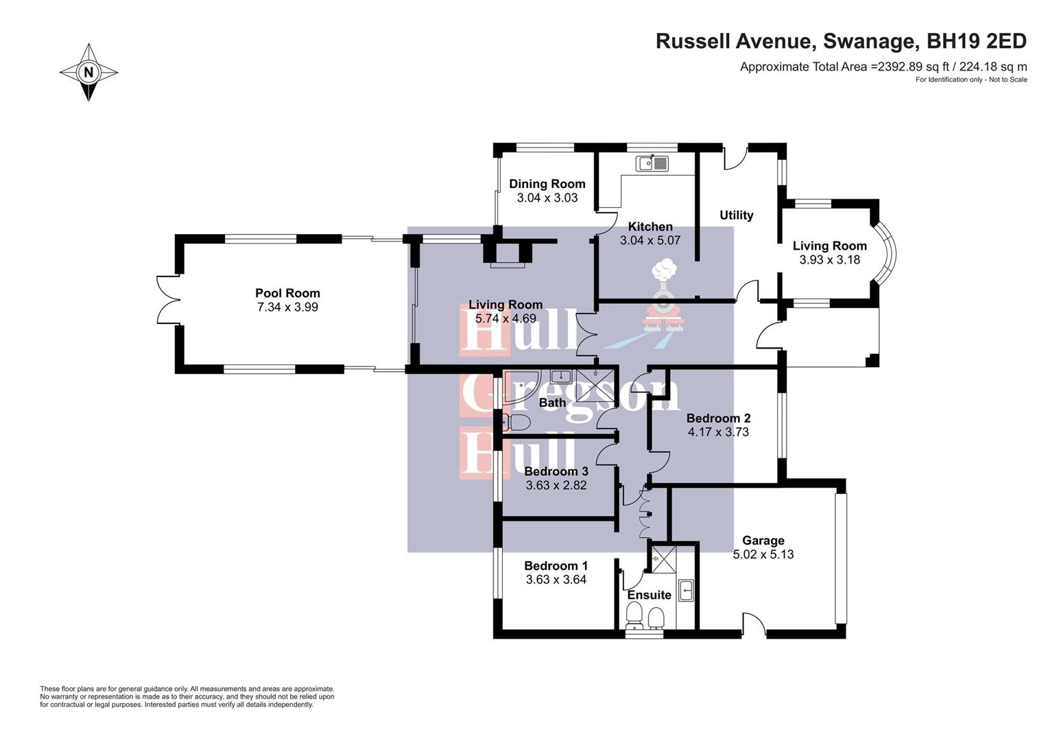 Floorplan for Russell Avenue, Swanage