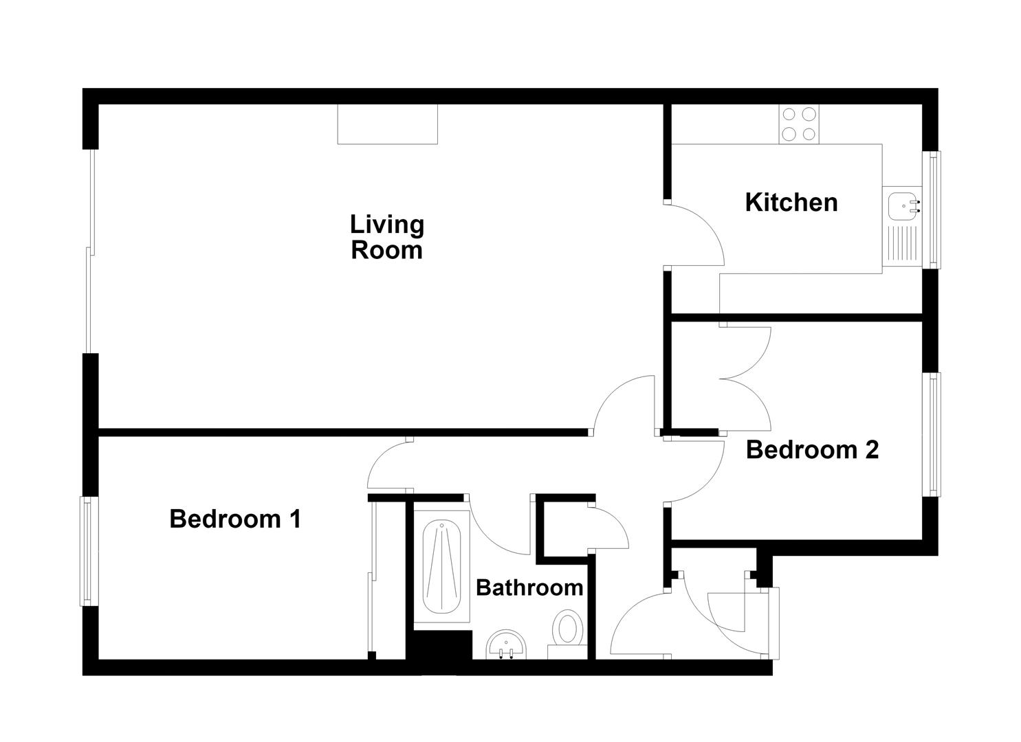 Floorplan for Park Road, Swanage