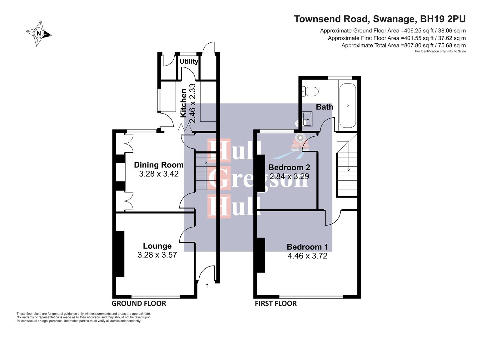 Floorplan for Townsend Road, Swanage