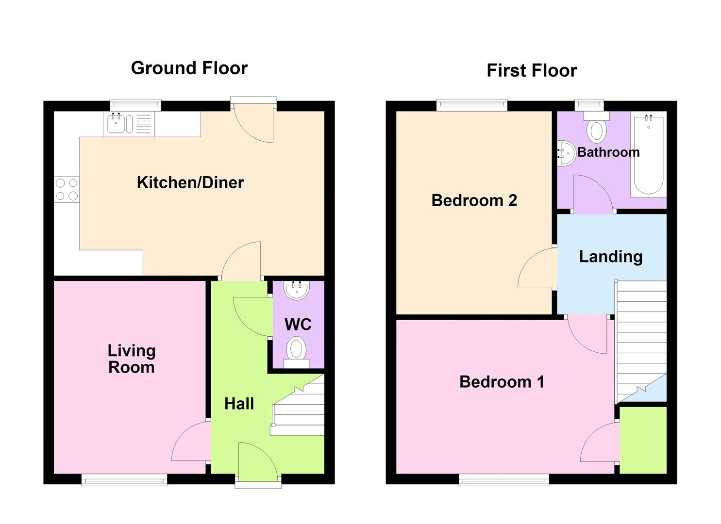 Floorplan for Walter Close, Chickerell, Weymouth