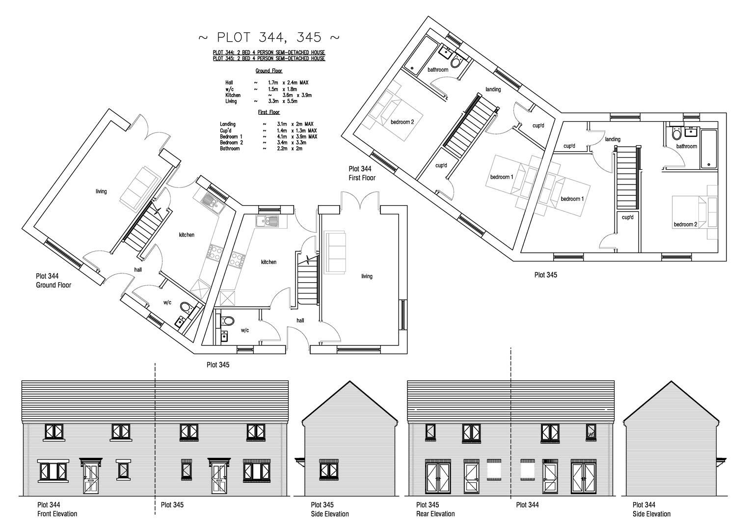 Floorplan for Plot 344 Curtis Fields, 74 Curtis Way, Weymouth, DT4 0TS