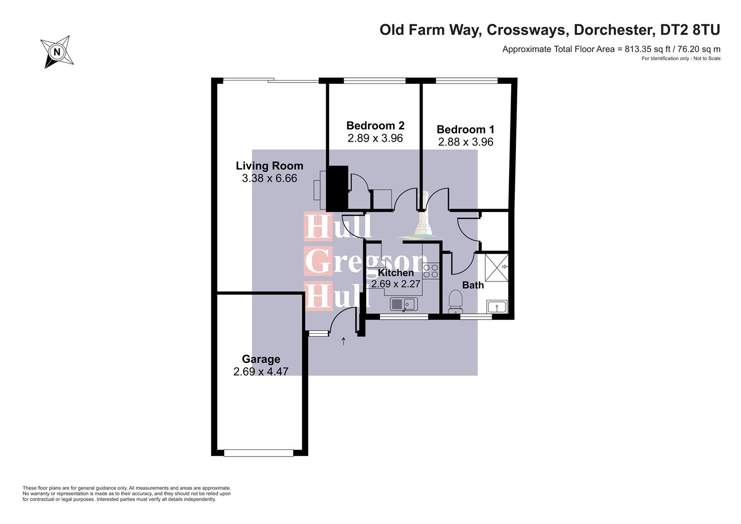 Floorplan for Old Farm Way, Crossways, Dorchester