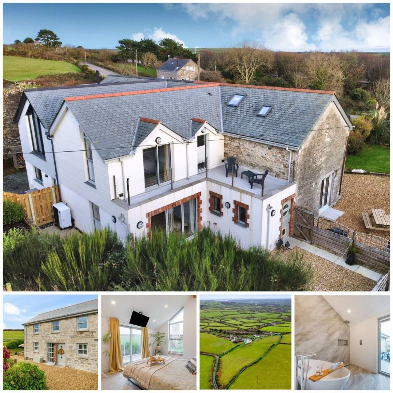 Luxurious property with land in Laity, near Helston
