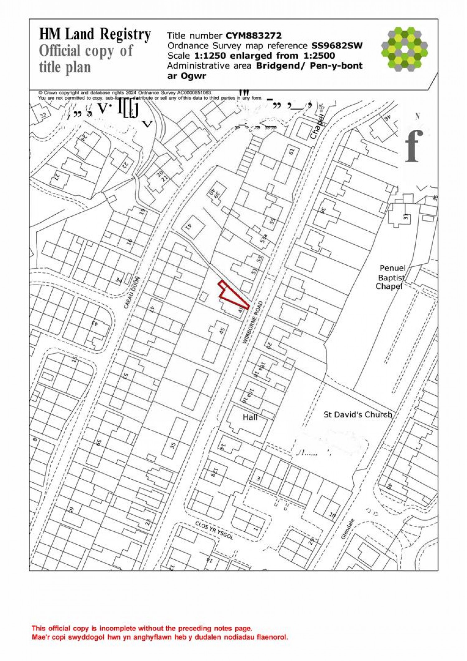 North-East Side of 49 Wimborne Road, Pencoed