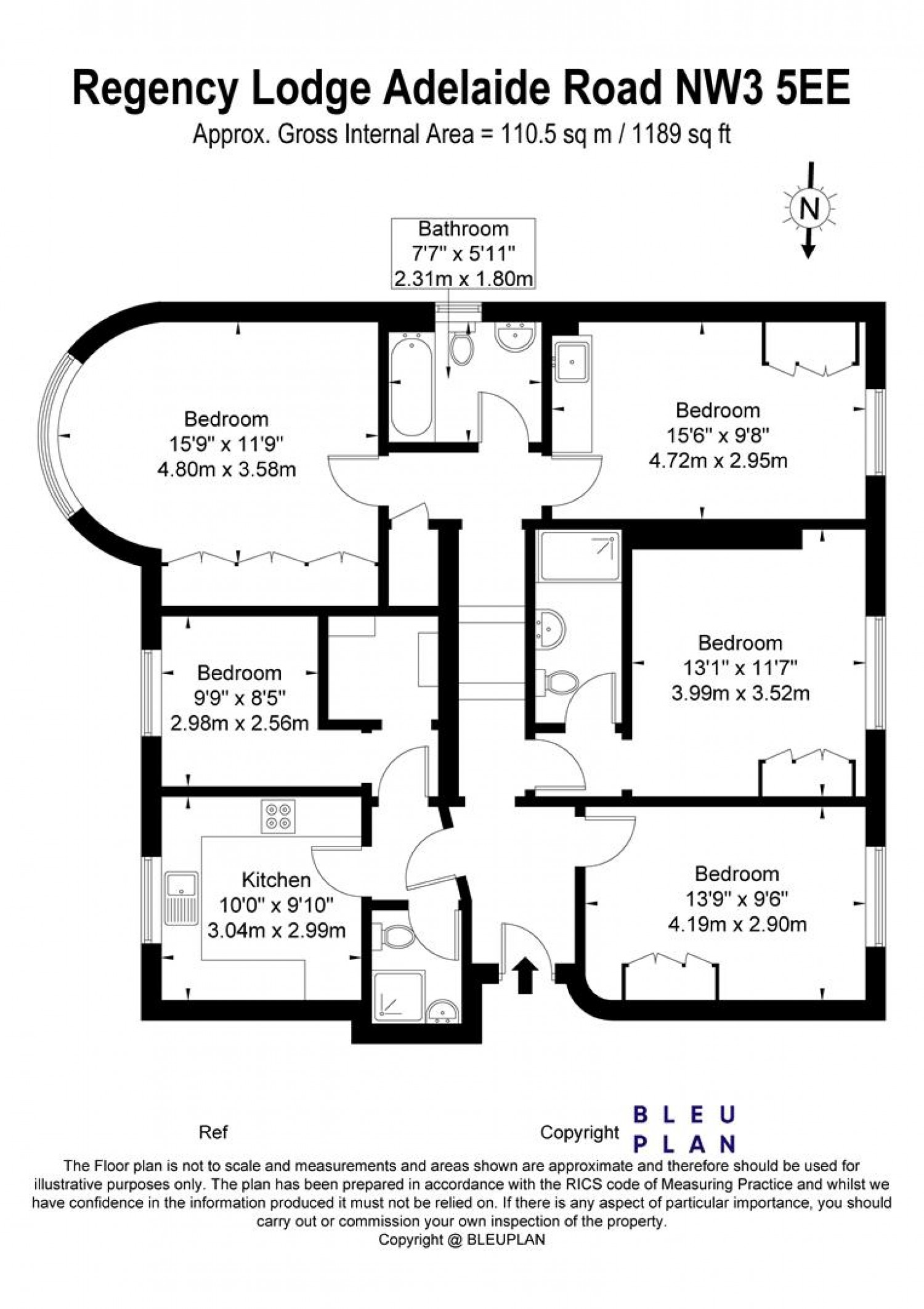 5 bedroom Flat to let in Regency Lodge, Adelaide Road, London, NW3
