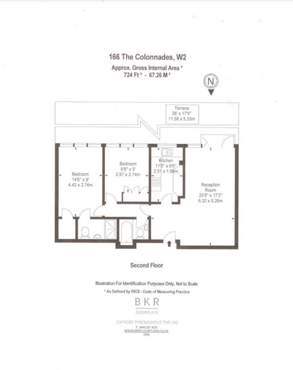 Floorplan for The Colonnades, Porchester Terrace, London