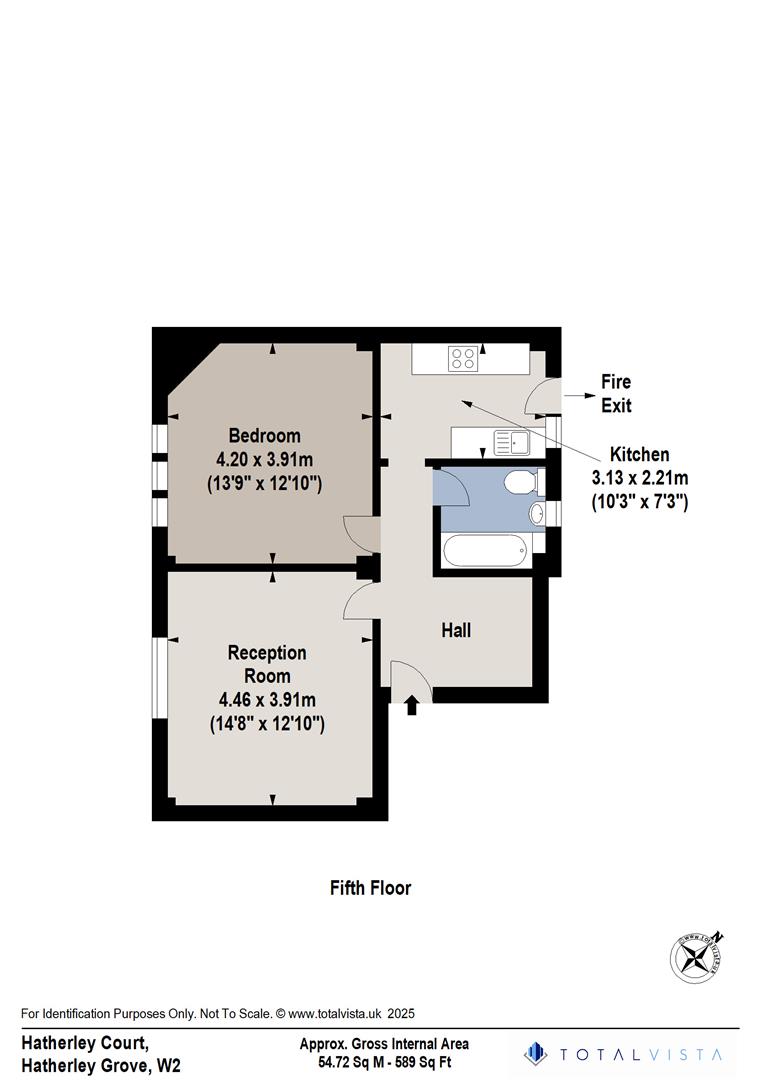 Floorplan for Hatherley Court, Hatherley Grove, London