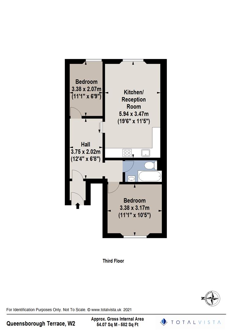Floorplan for Flat 5, 37 Queensborough Terrace London