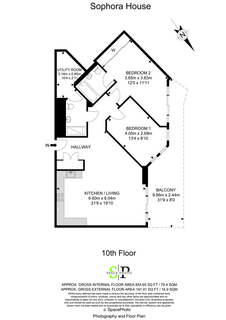 Floorplan for Sophora House, London