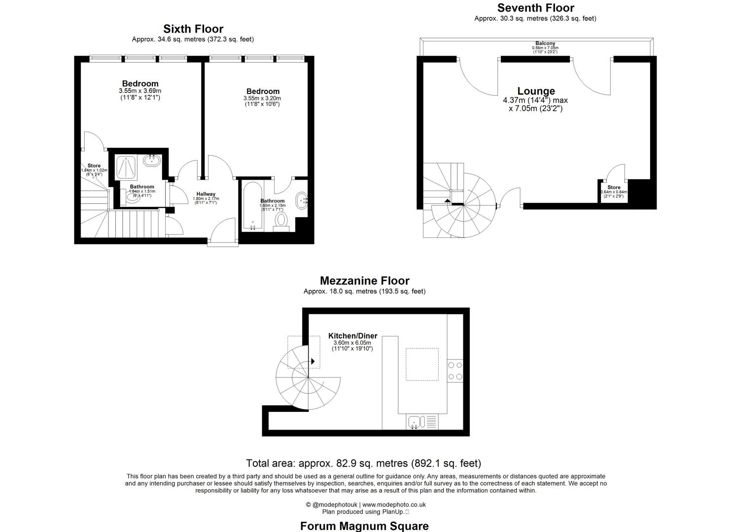 Floorplan for Forum Magnum Square, County Hall Apartments