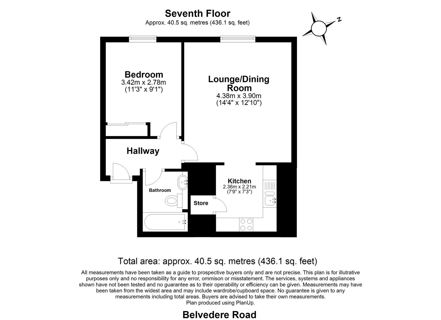 Floorplan for Belvedere Road, County Hall
